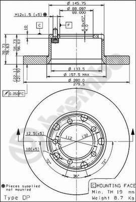 AP 14643 - Гальмівний диск autocars.com.ua