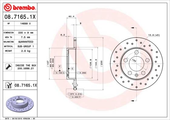 AP 14699 X - Гальмівний диск autocars.com.ua