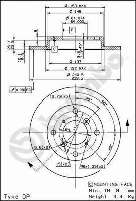 AP 14816 - Гальмівний диск autocars.com.ua