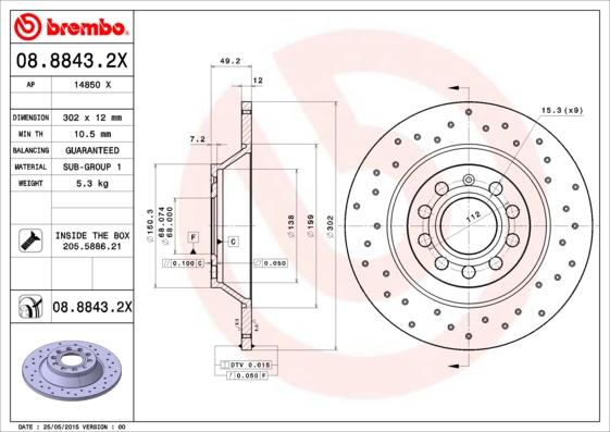 AP 14850 X - Тормозной диск avtokuzovplus.com.ua