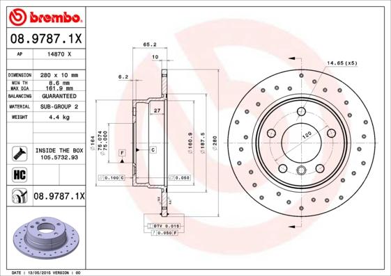 AP 14870 X - Гальмівний диск autocars.com.ua