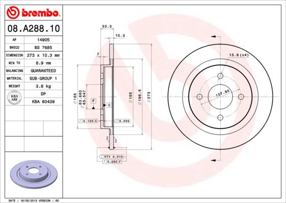 AP 14905 - Гальмівний диск autocars.com.ua