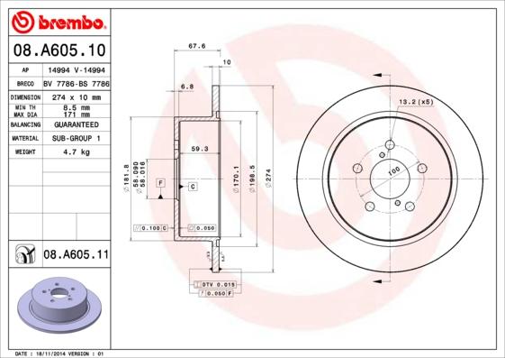 AP 14994 - Тормозной диск autodnr.net