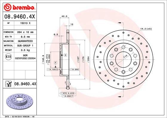 AP 15013 X - Гальмівний диск autocars.com.ua