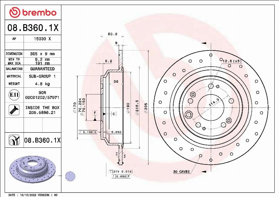 AP 15030 X - Тормозной диск autodnr.net