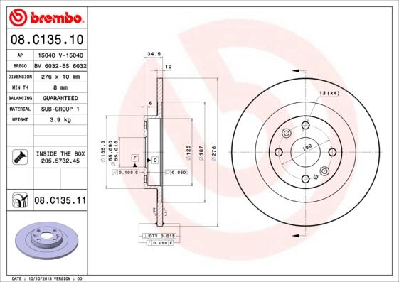 AP 15040 - Гальмівний диск autocars.com.ua