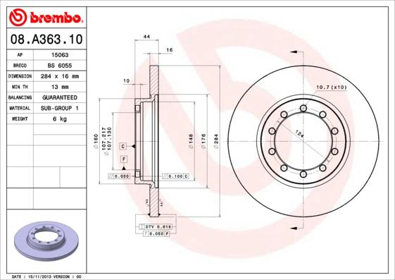 AP 15063 - Гальмівний диск autocars.com.ua