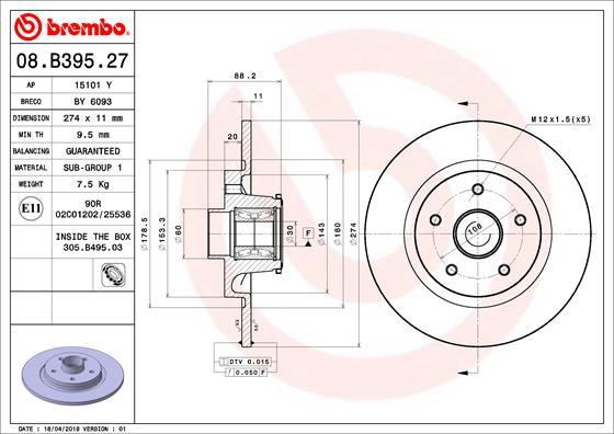 AP 15101 Y - Гальмівний диск autocars.com.ua