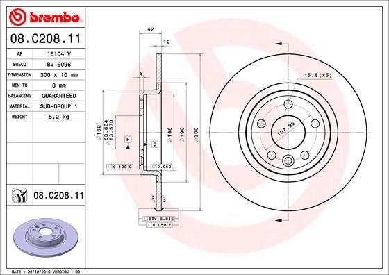 AP 15104 V - Гальмівний диск autocars.com.ua