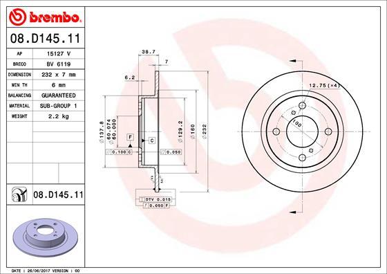 AP 15127 V - Гальмівний диск autocars.com.ua