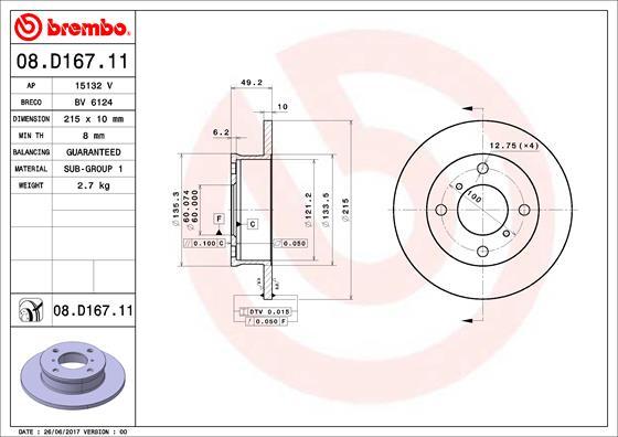 AP 15132 V - Гальмівний диск autocars.com.ua