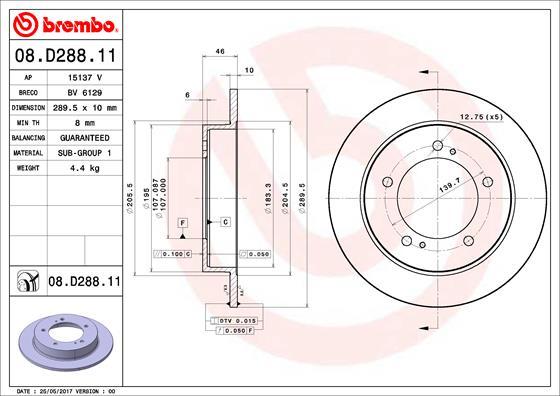 AP 15137 V - Гальмівний диск autocars.com.ua