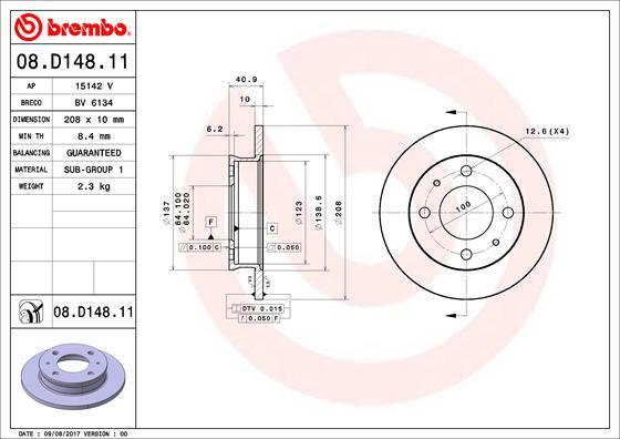 AP 15142 V - Гальмівний диск autocars.com.ua