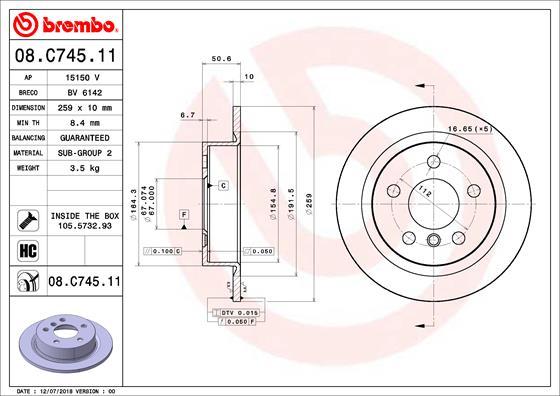 AP 15150V - Гальмівний диск autocars.com.ua