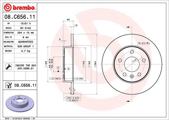 AP 15151V - Гальмівний диск autocars.com.ua