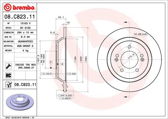 AP 15163 V - Гальмівний диск autocars.com.ua