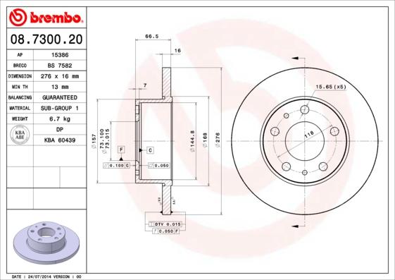 AP 15386 - Тормозной диск autodnr.net