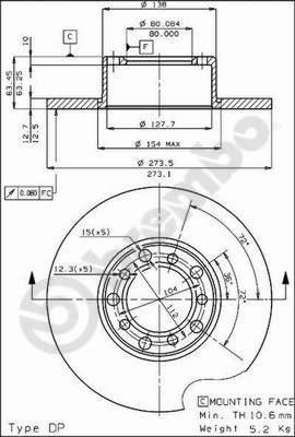 AP 15600 - Тормозной диск avtokuzovplus.com.ua