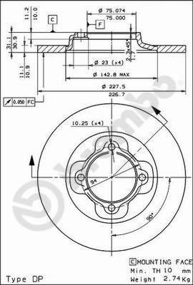 AP 19006 - Тормозной диск avtokuzovplus.com.ua