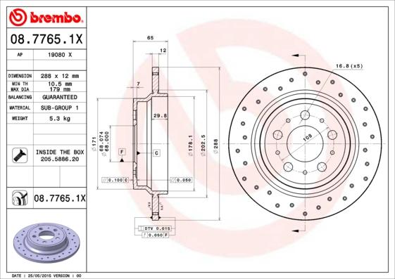 AP 19080 X - Гальмівний диск autocars.com.ua