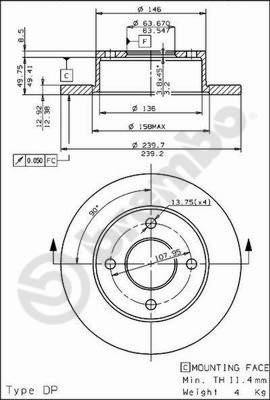 AP 19131 - Гальмівний диск autocars.com.ua