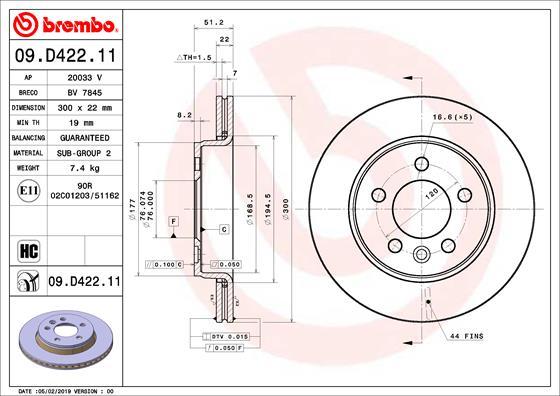 AP 20033V - Гальмівний диск autocars.com.ua