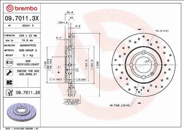 AP 20041 X - Гальмівний диск autocars.com.ua