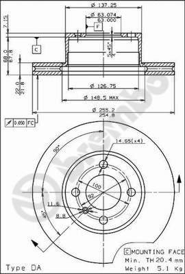 AP 20054 - Гальмівний диск autocars.com.ua