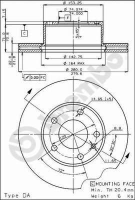 AP 20055 - Гальмівний диск autocars.com.ua