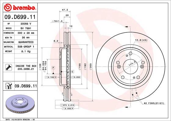 AP 20056 V - Гальмівний диск autocars.com.ua