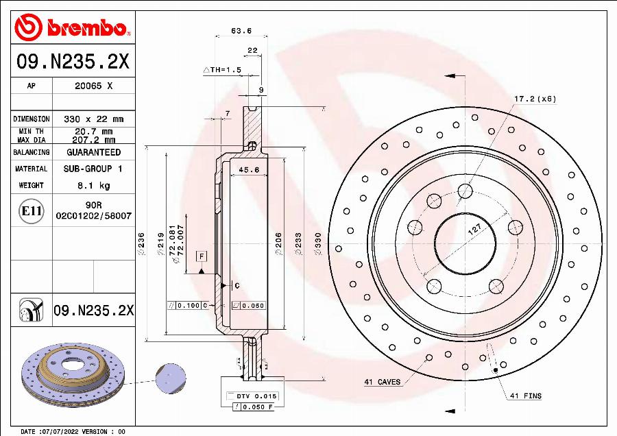 AP 20065 X - Гальмівний диск autocars.com.ua