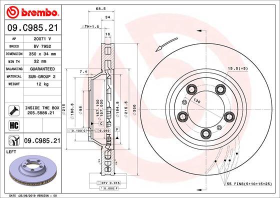 AP 20071V - Гальмівний диск autocars.com.ua