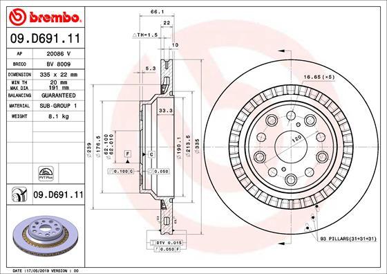 AP 20086 V - Гальмівний диск autocars.com.ua