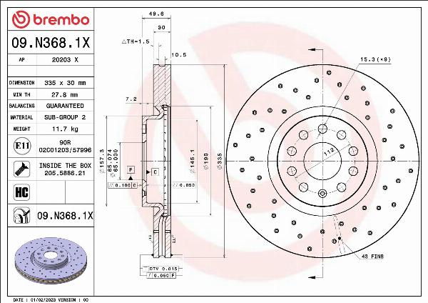 AP 20203 X - Гальмівний диск autocars.com.ua