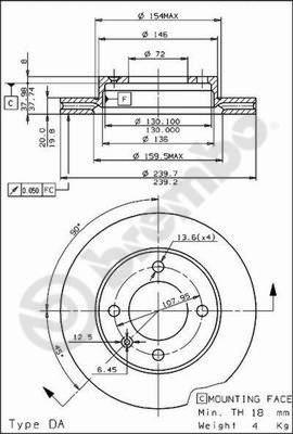 AP 20206 - Гальмівний диск autocars.com.ua