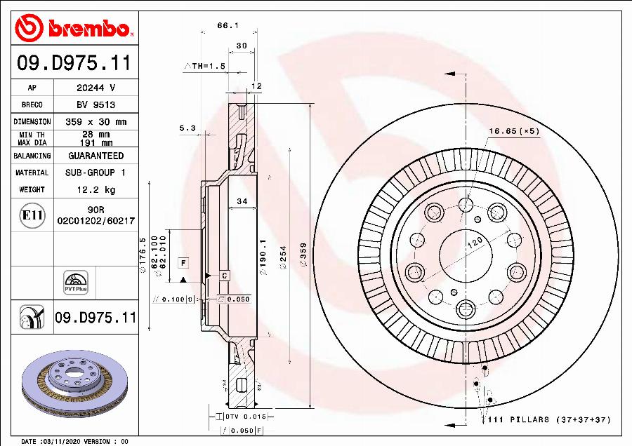 AP 20244 V - Гальмівний диск autocars.com.ua