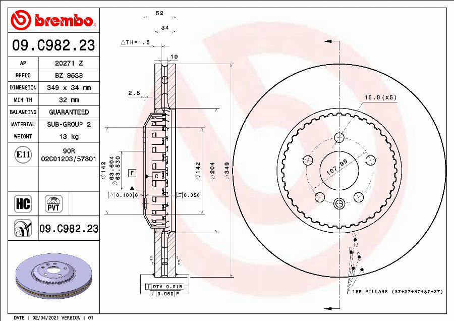 AP 20271 Z - Гальмівний диск autocars.com.ua