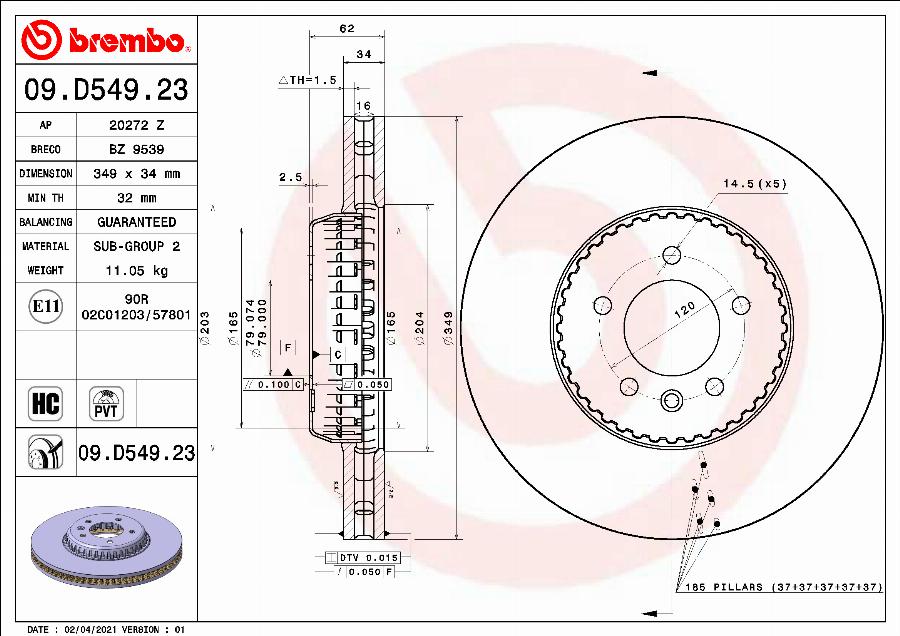 AP 20272 Z - Гальмівний диск autocars.com.ua