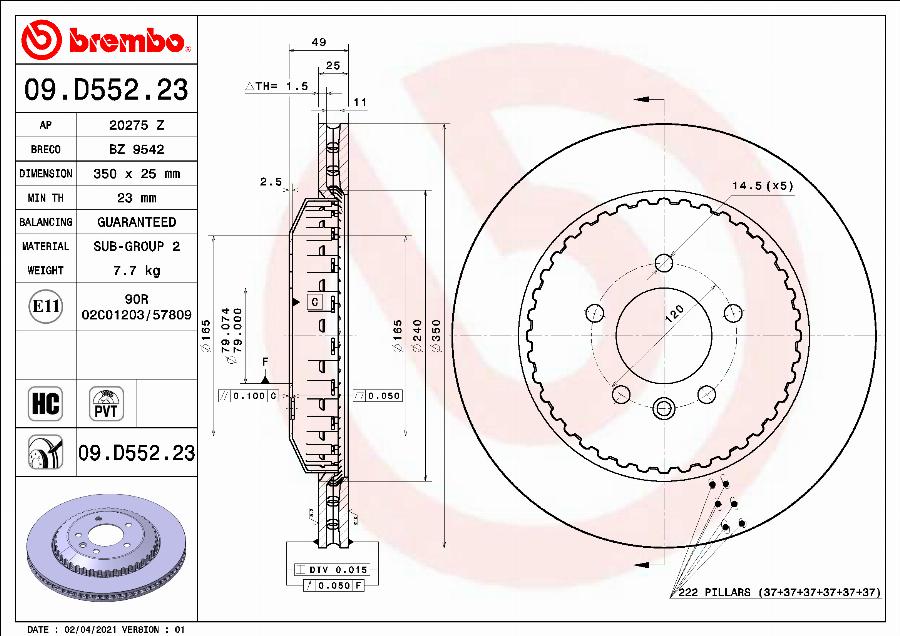 AP 20275 Z - Гальмівний диск autocars.com.ua