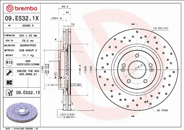 AP 20390 X - Гальмівний диск autocars.com.ua