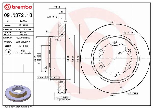 AP 20500 - Гальмівний диск autocars.com.ua