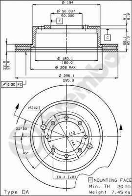 AP 24159 - Гальмівний диск autocars.com.ua