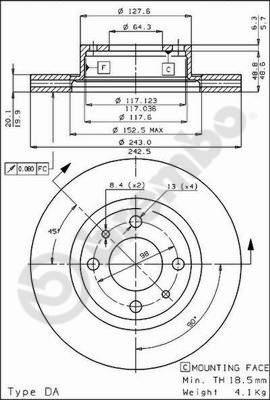 AP 24174 - Тормозной диск avtokuzovplus.com.ua