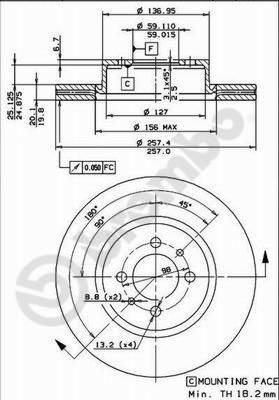 AP 24178 - Гальмівний диск autocars.com.ua