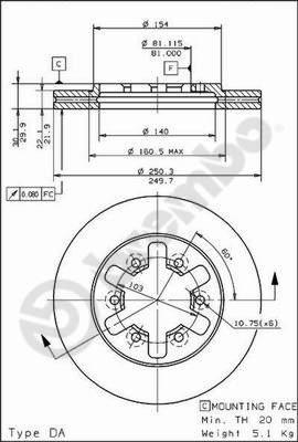 AP 24198 - Тормозной диск avtokuzovplus.com.ua