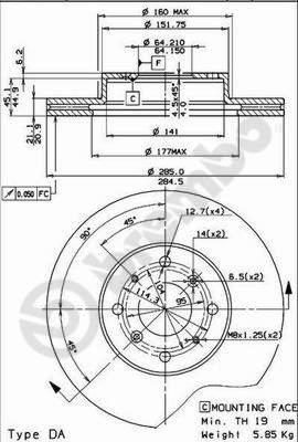 AP 24226 - Гальмівний диск autocars.com.ua