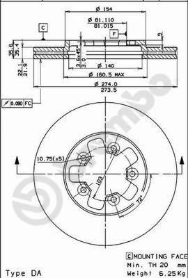 AP 24277 - Тормозной диск autodnr.net