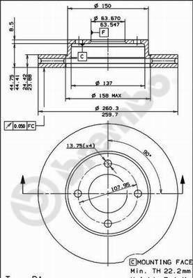 AP 24298 - Гальмівний диск autocars.com.ua