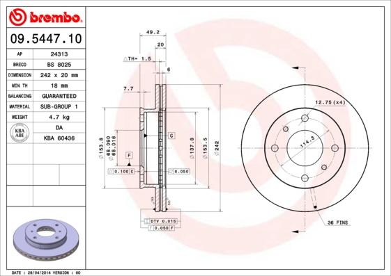 AP 24313 - Тормозной диск autodnr.net