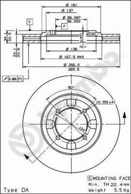 AP 24341 - Гальмівний диск autocars.com.ua